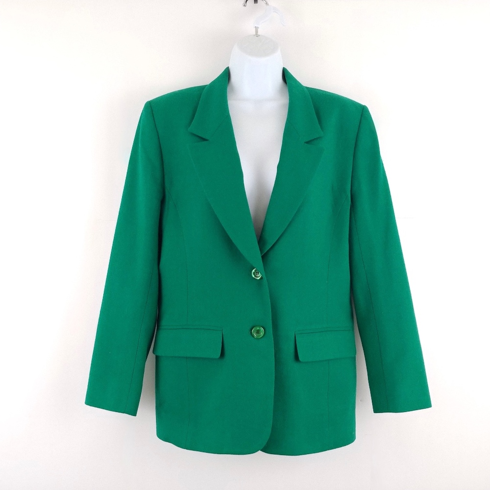 Vintage Pendleton Emerald Green Virgin Wool Blazer